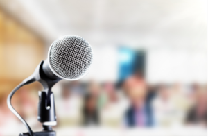 Microphone used for keynote speaking